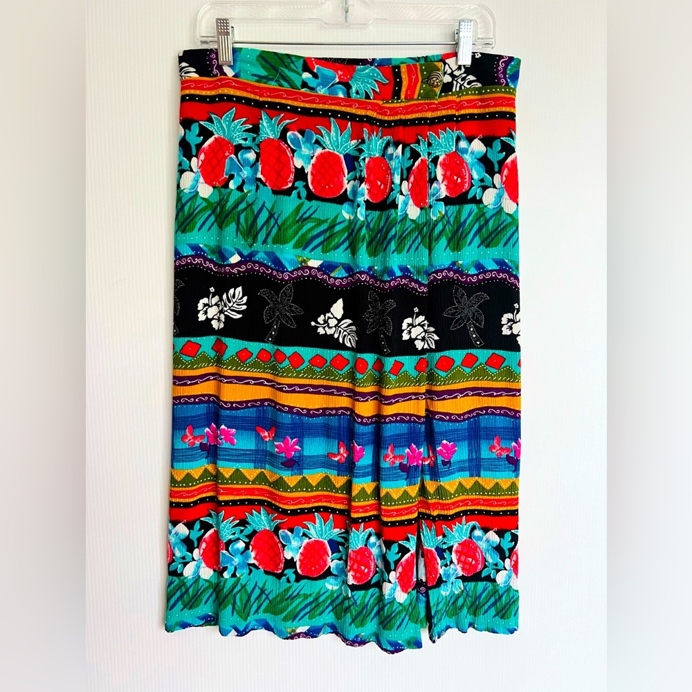 Vintage 80s 90s Michele Leslie Funky Colorful Skirt